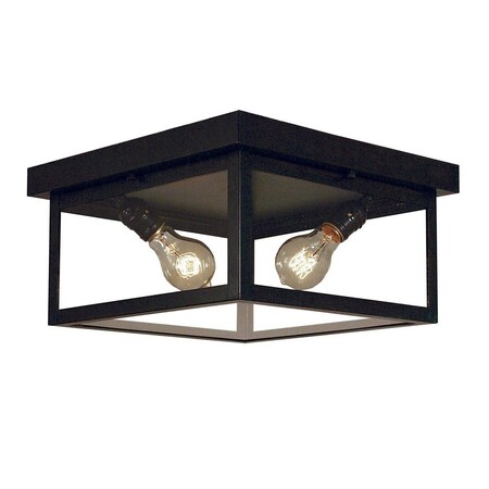 Arroyo Craftsman 12" Vintage Ceiling Mount, Slate, Off White Glass VICM-12OF-S